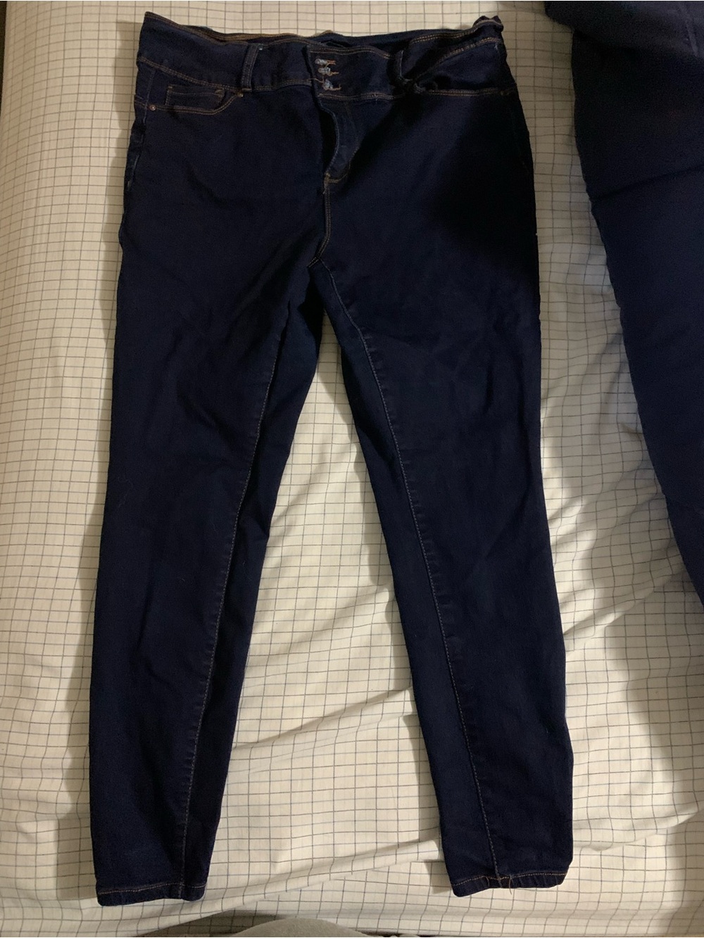 Wax Jean Dark Navy High-Rise Button-Fly Jeans